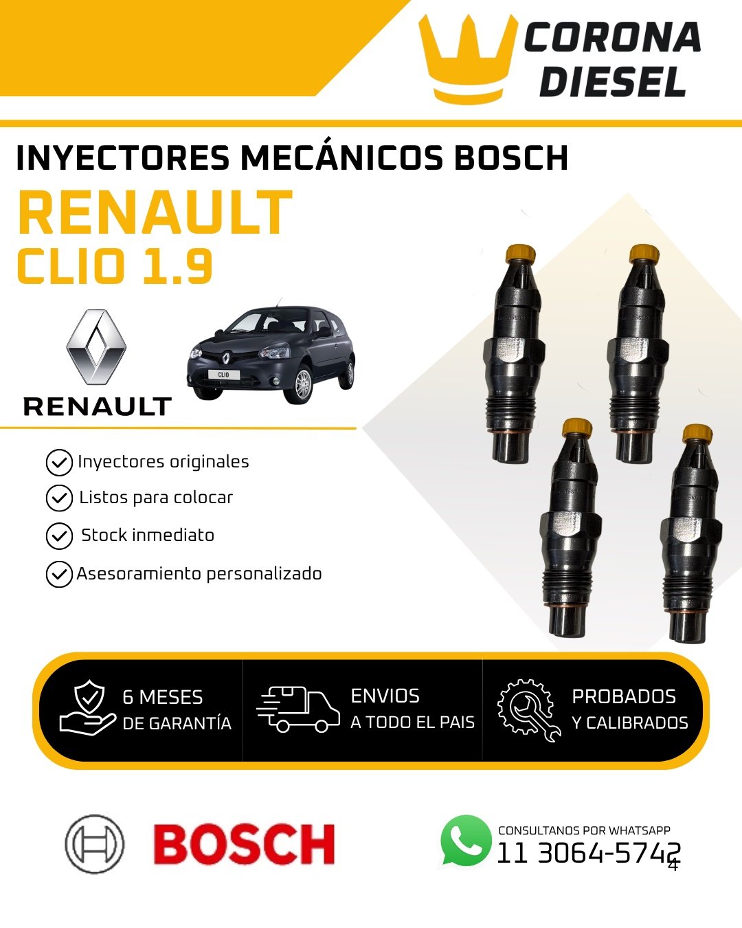 Inyectores Renault Clío - Kangoo - Express - 405 - 306 1.9 - Imagen 6